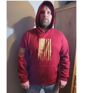 Men's 2nd Amendment 2A 1776 Red Hoodie Sweatshirt XL NRA Patriot MAGA Freedom